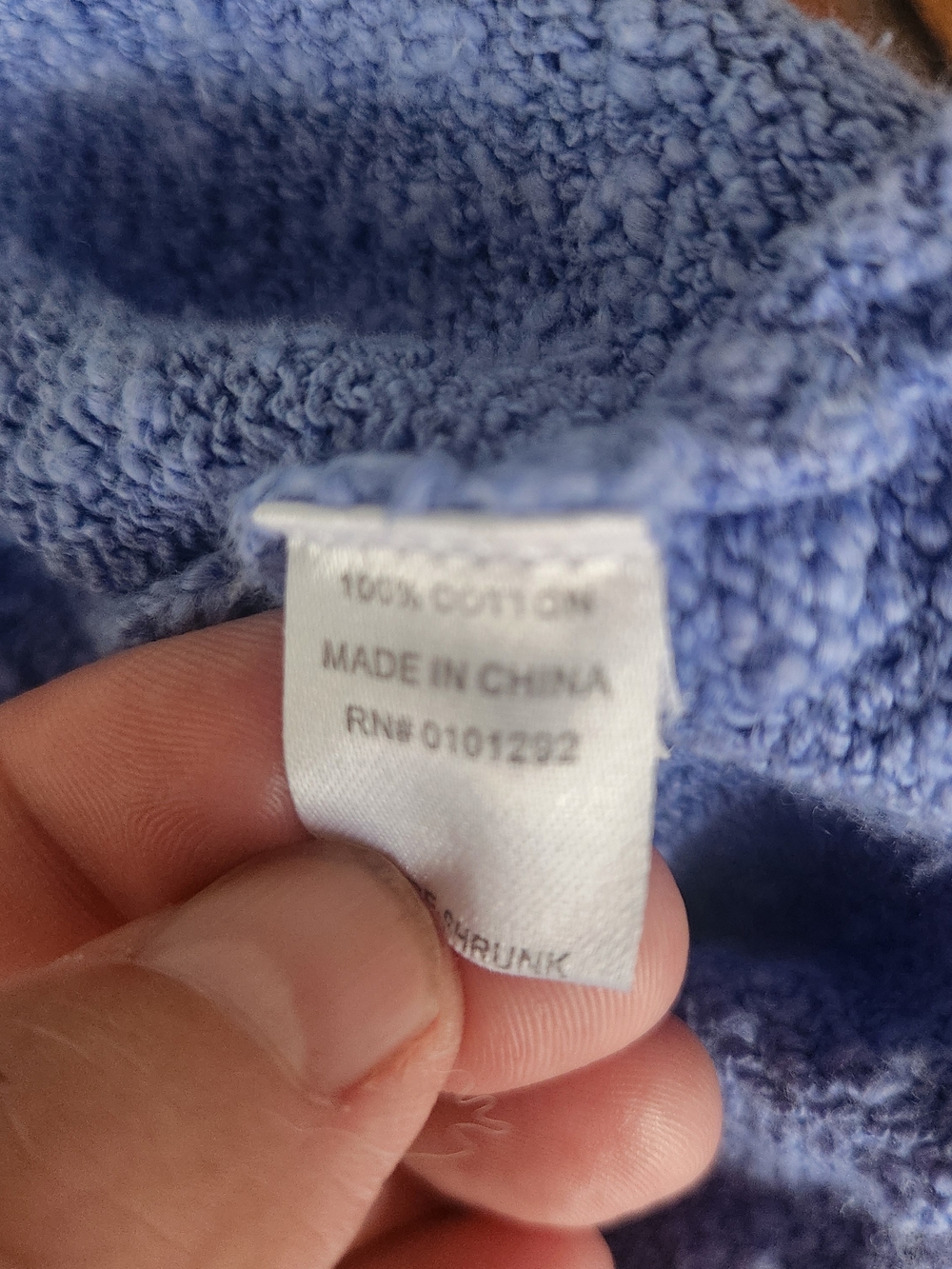 Women's Lulu-B Periwinkle Textured Cotton Henley Size Medium Cottagecore Chic - Picture 6 of 9